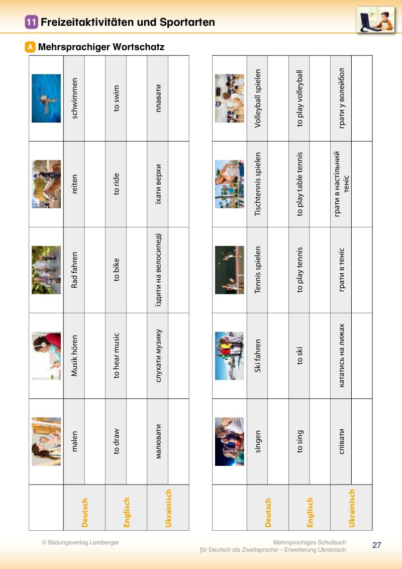 Trutnovskys sprachsensible Lernmaterialien für DaZ - Mehrsprachiges Lehrbuch für Deutsch als Zweitsprache / Erweiterung Ukrainisch