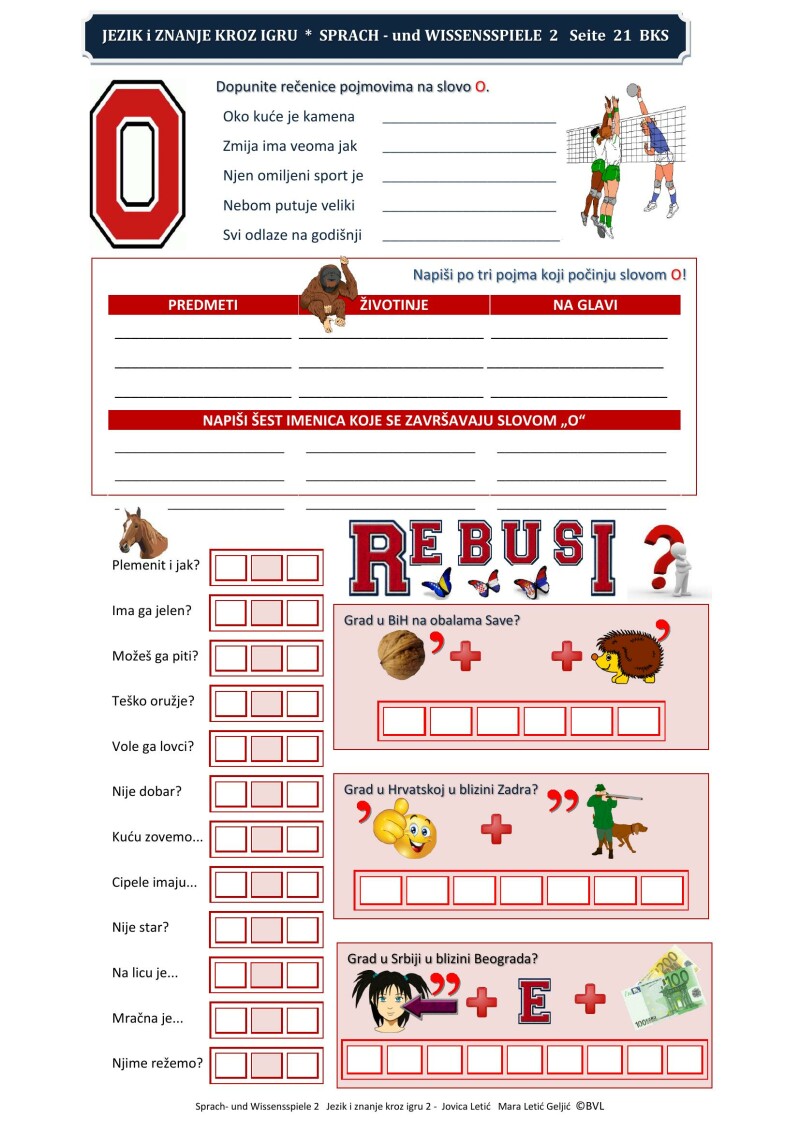 "Sprach- und Wissensspiele 2"/“Jezik i znanje kroz igru 2“