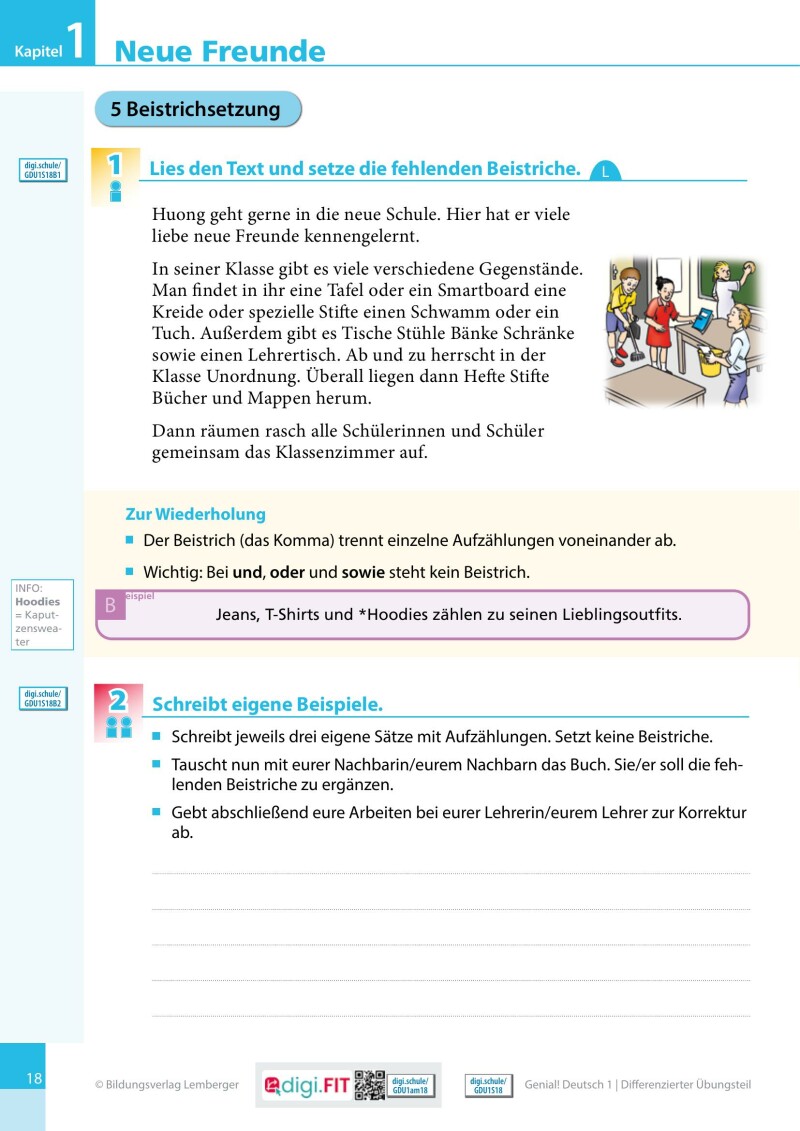 Genial! Deutsch 1 – Sprachbuch IKT LP’23 v.1.1 / Differenzierter Übungsteil