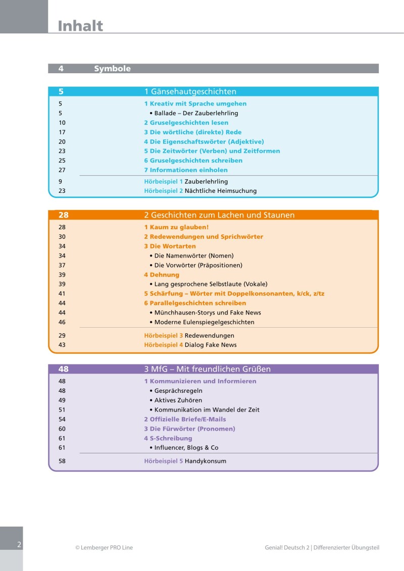 Genial! Deutsch 2 – Sprachbuch IKT LP’23 v.1.2 / Differenzierter Übungsteil