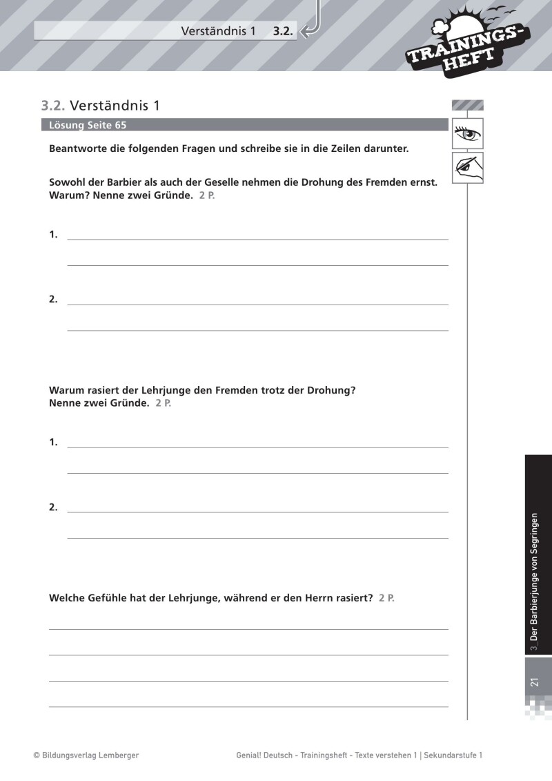 Genial! Deutsch – Trainingsheft Texte verstehen 1 – Literarische Texte und Lernkontrollen – Sek 1
