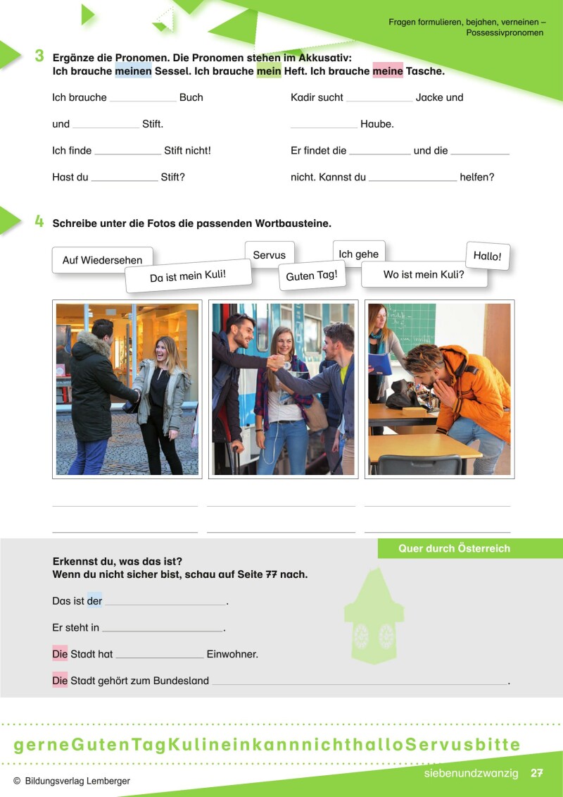 Willkommen – Deutsch als Zweitsprache für Jugendliche I