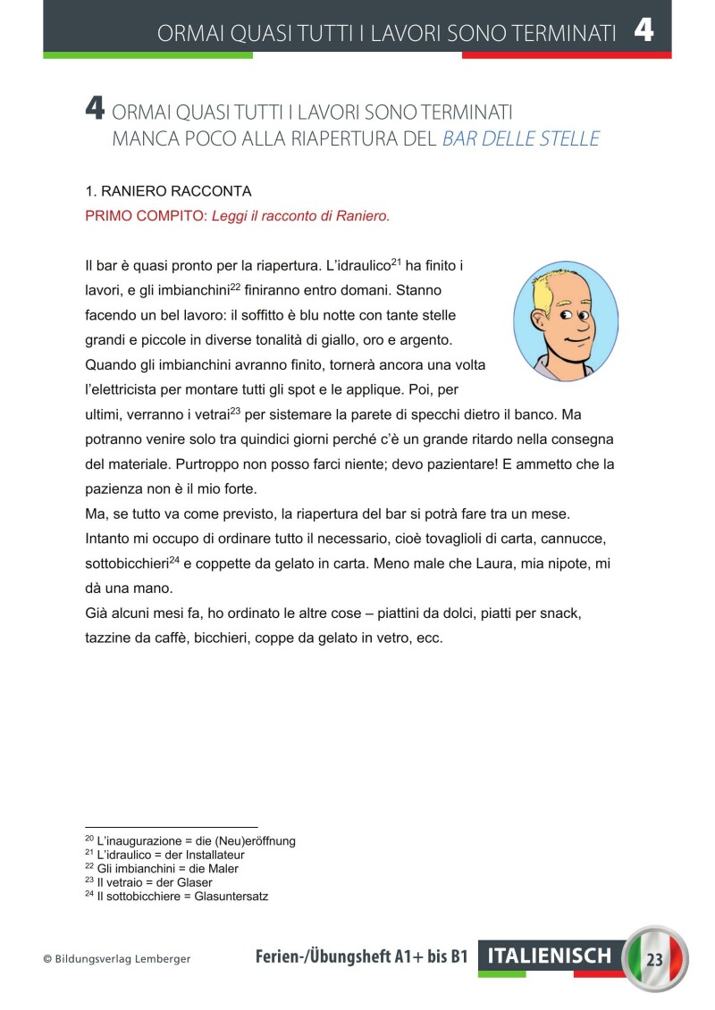 Italienisch – Ferien-Freizeit-Heft A1+/B1