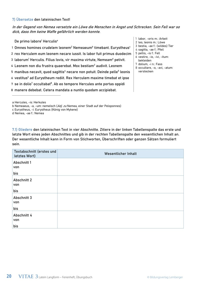 Vitae 3 / Ferienheft