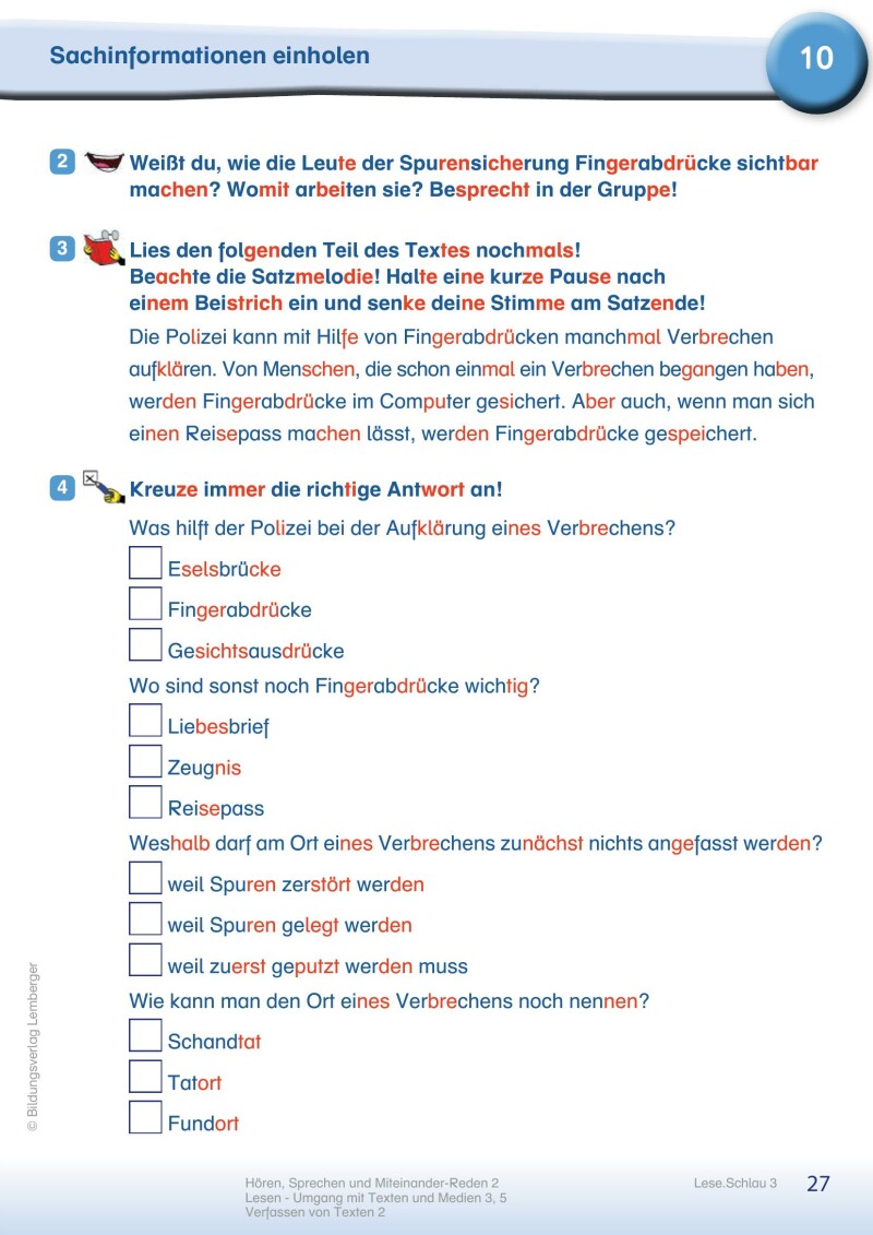 Lese.Schlau 3 - Lesebuch mit Silbenschrift