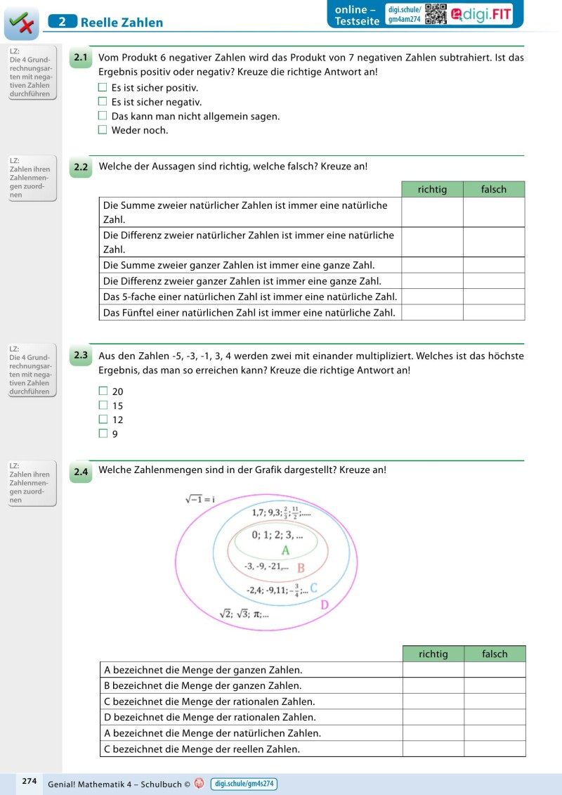 Genial! Mathematik 4 – moderne Testformate üben_LP’23