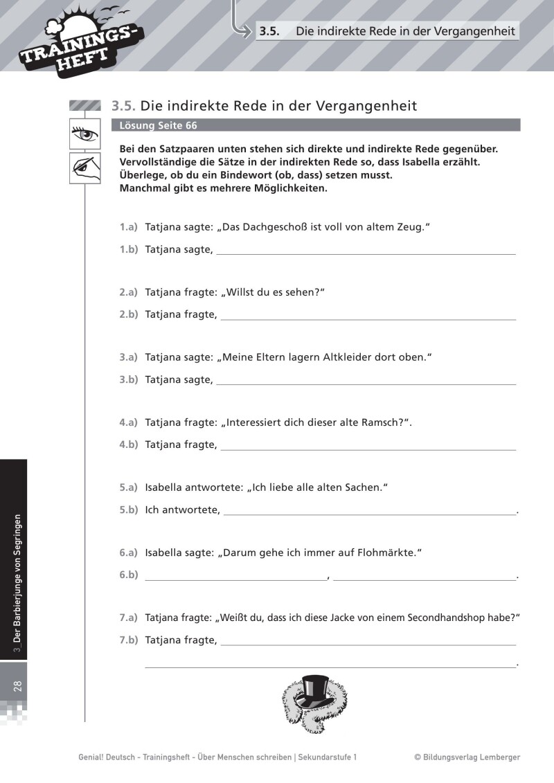 Genial! Deutsch – Trainingsheft Über Menschen schreiben: Schriftlich erzählen – Sek 1