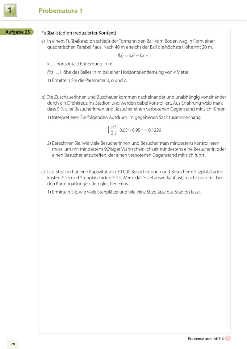 Mathematik AHS - Maturavorbereitung