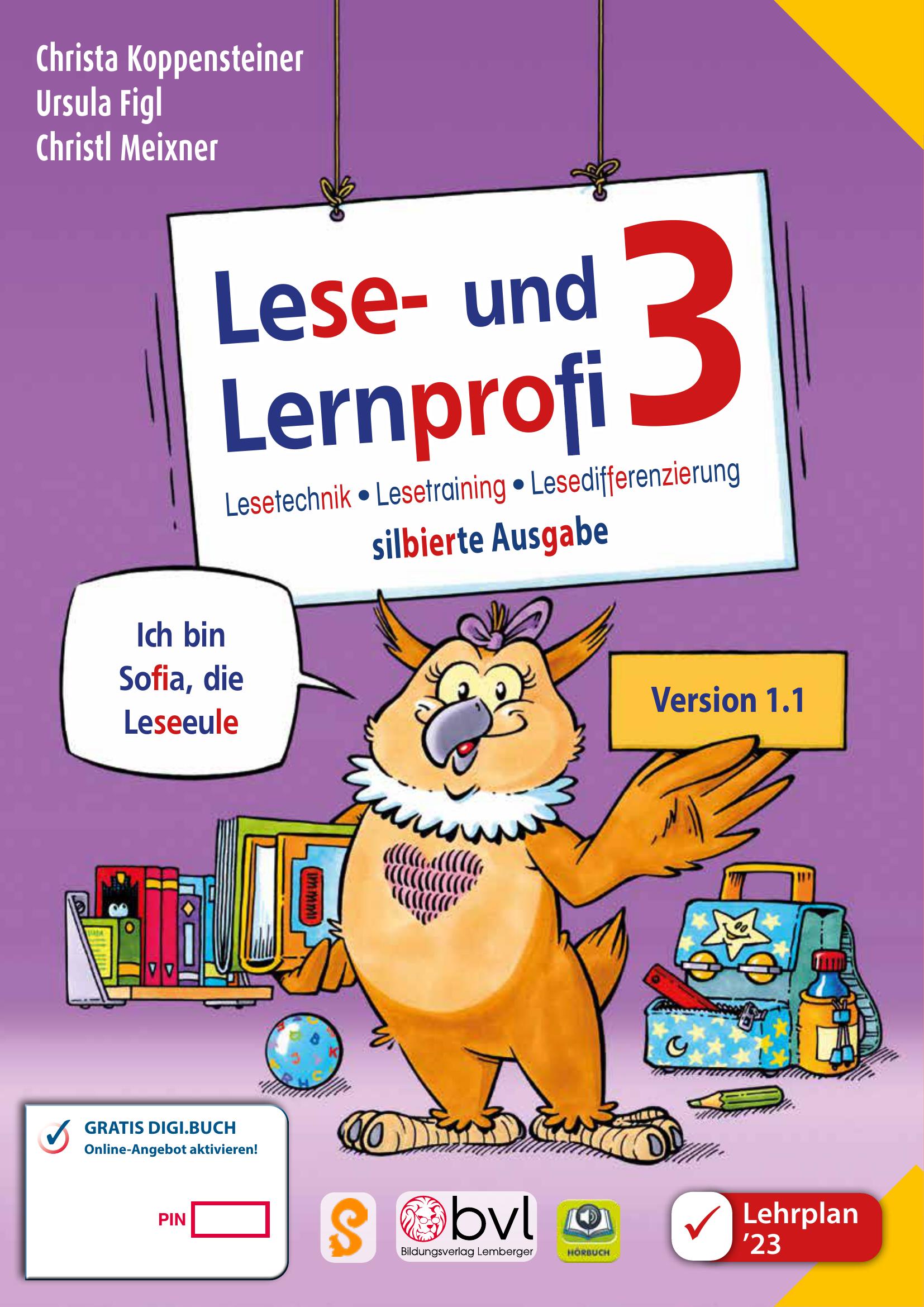 Lese- und Lernprofi 3 LP’23 v1.1 / Schulbuch – silbierte Ausgabe