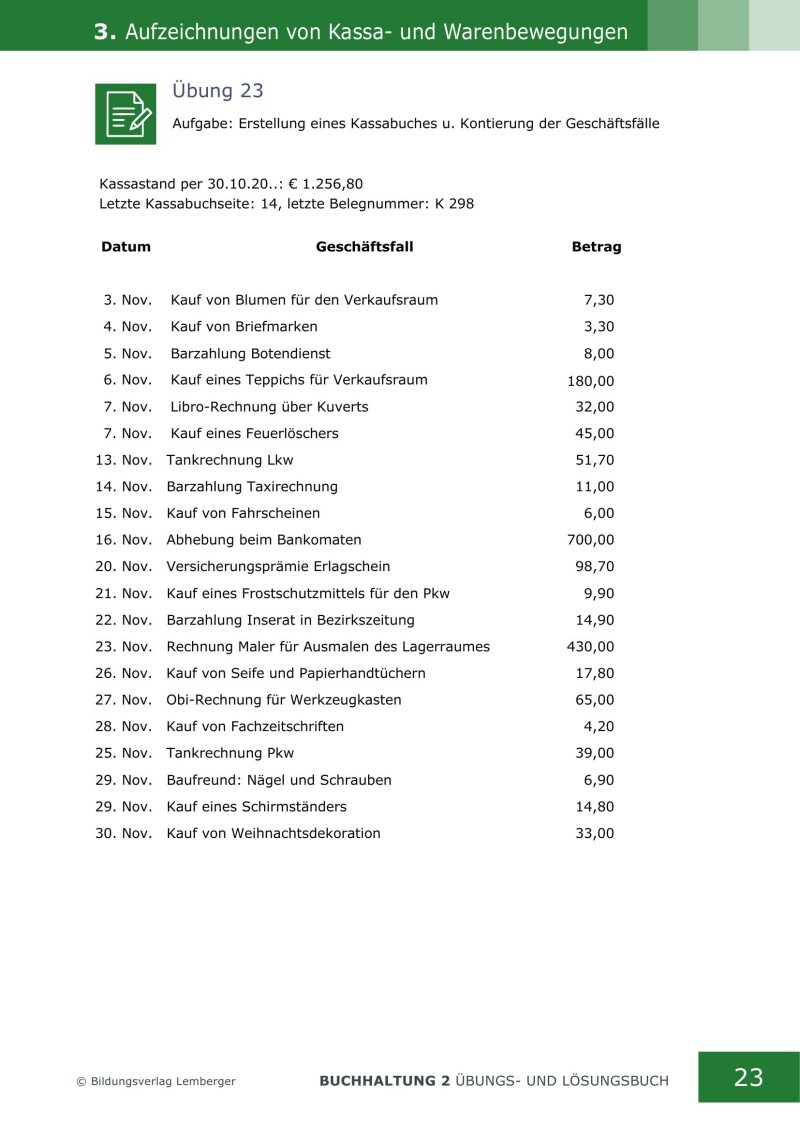 Buchhaltung 2 - Übungsbuch mit Lösungen