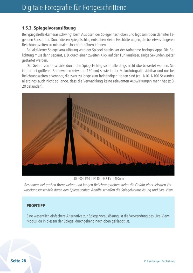 Digitale Fotografie für Fortgeschrittene