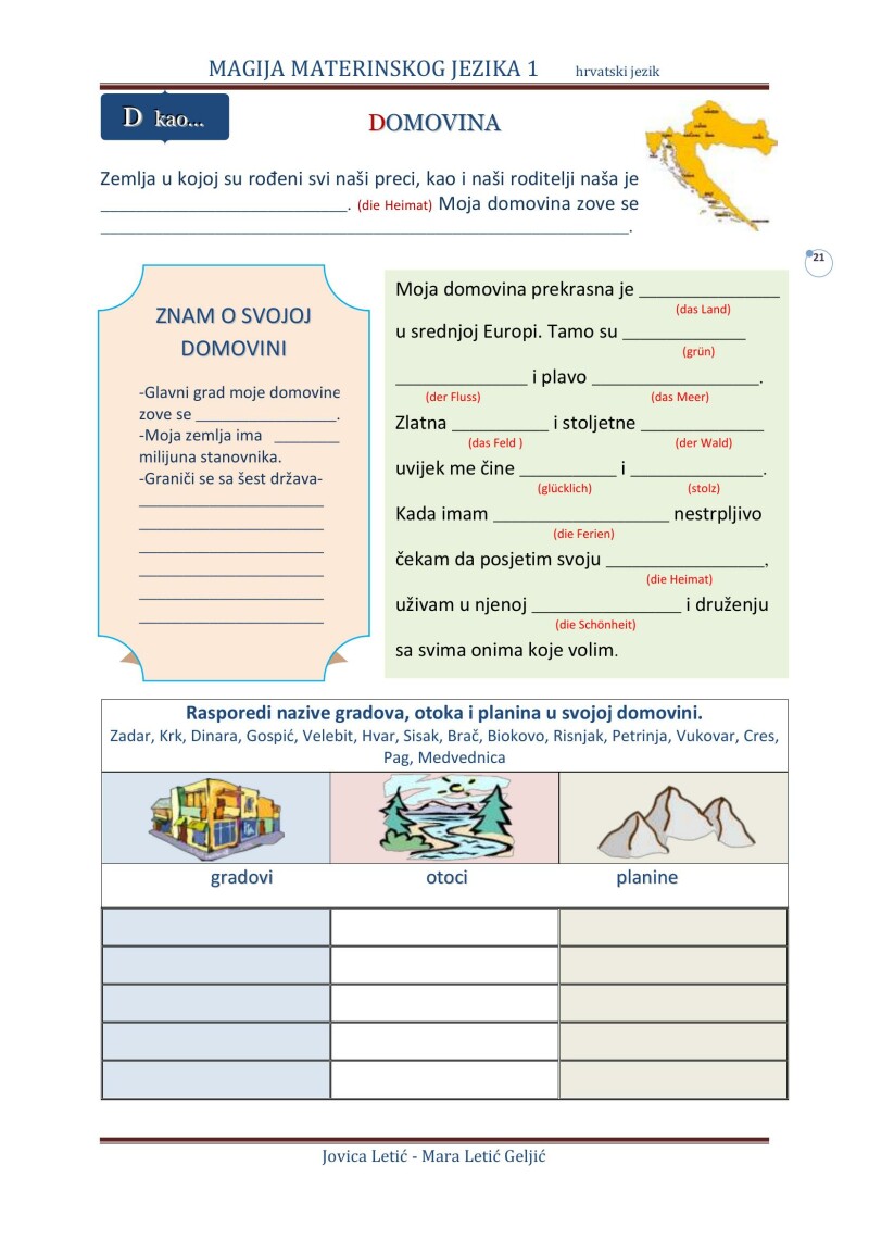 MAGIJA MATERINSKOG JEZIKA 1 hrvatski - DIE MAGIE DER MUTTERSPRACHE 1 kroatisch