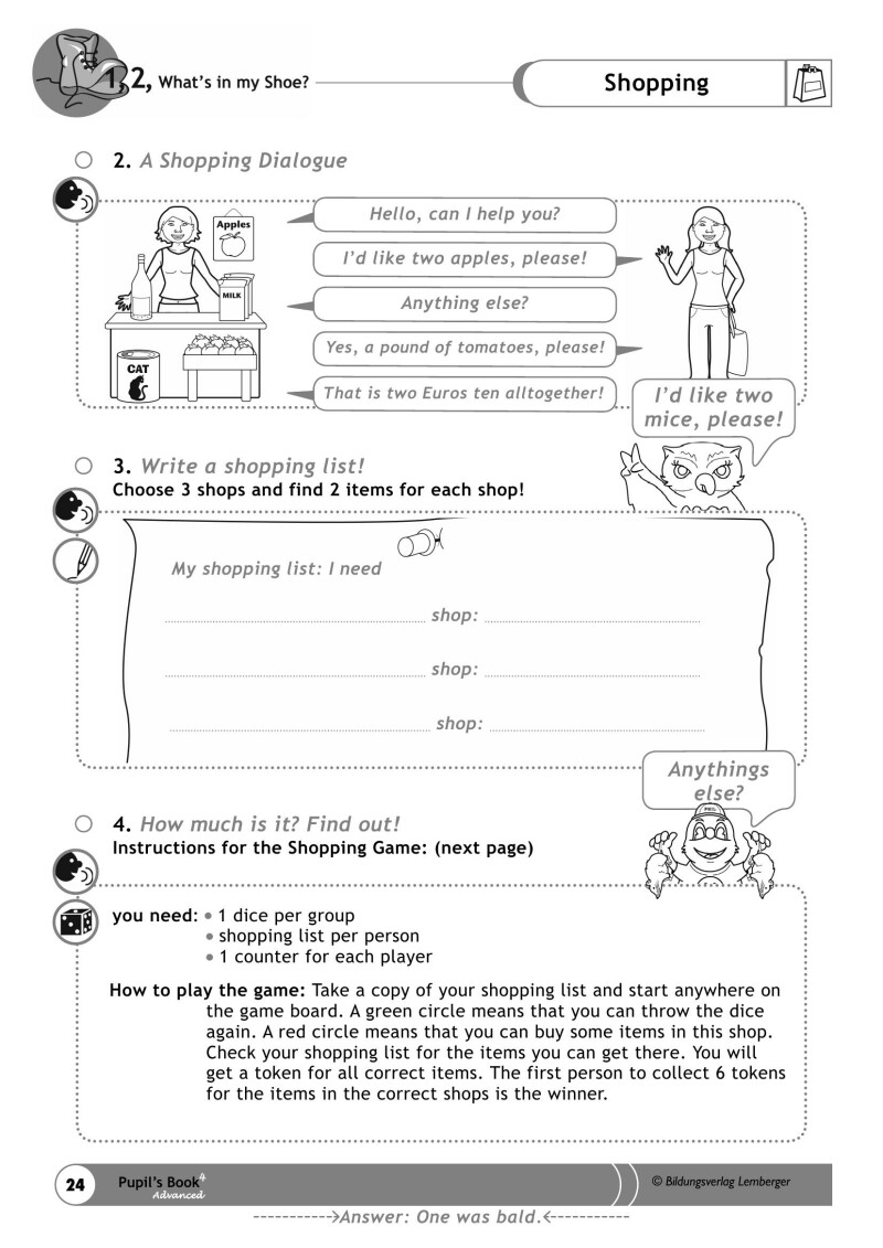 1,2, What's in my Shoe? - Pupil's Book 4 - Advanced