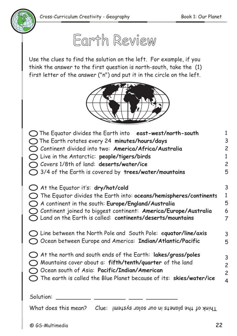 Cross Curriculum Creativity – Geography – Book 1: Our Planet