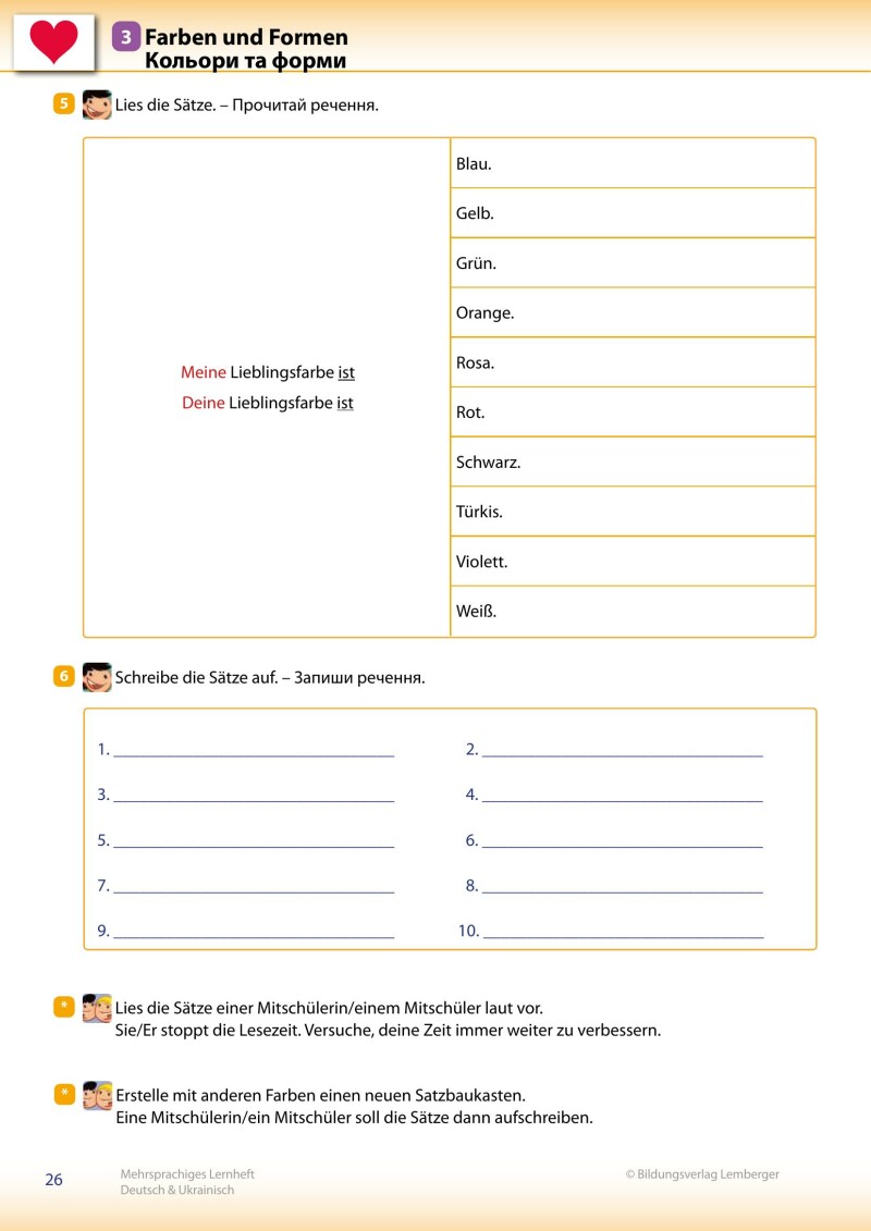 Trutnovskys sprachsensible Lernmaterialien für DaZ – Mehrsprachiges Lernheft / Deutsch & Ukrainisch