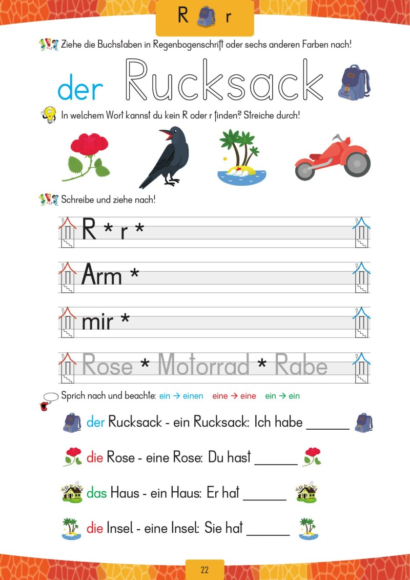 Buchstabenwelt - Arbeitsmaterial für Deutsch als Zweitsprache für die 1. und 2. Klasse Volksschule