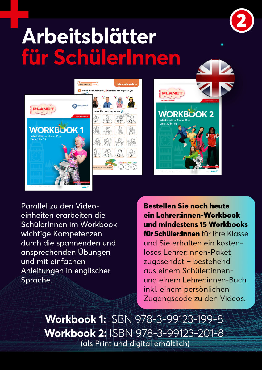 Planet Pop: Workbook 2 - Arbeitsblätter für SchülerInnen - Units 30 - 58