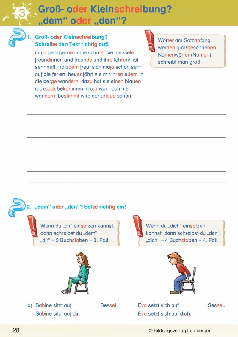 Ich kann‘s! – Ferien-Trainings-Heft Deutsch 3 mit Lösungen