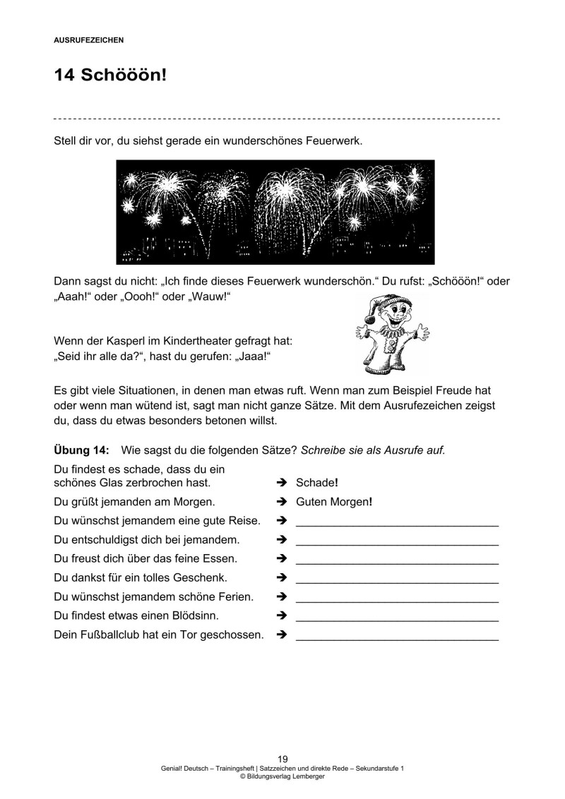 Genial! Deutsch – Trainingsheft Satzzeichen und direkte Rede – Sek 1