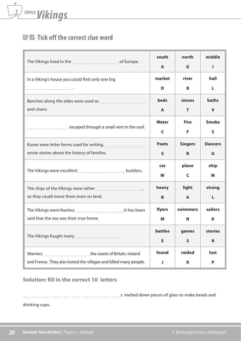 Genial! Geschichte 2 – topics 6: Vikings