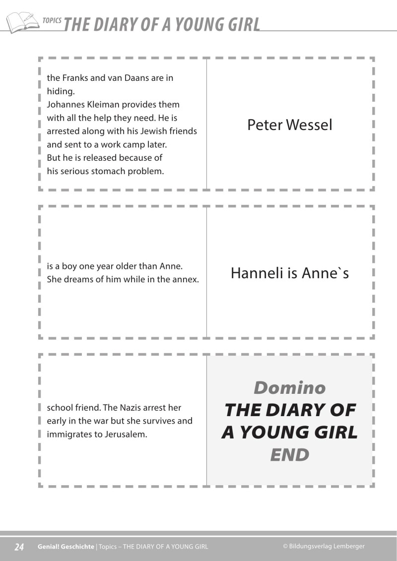 Genial! Geschichte 4 – topics 1: The Diary of Anne Frank