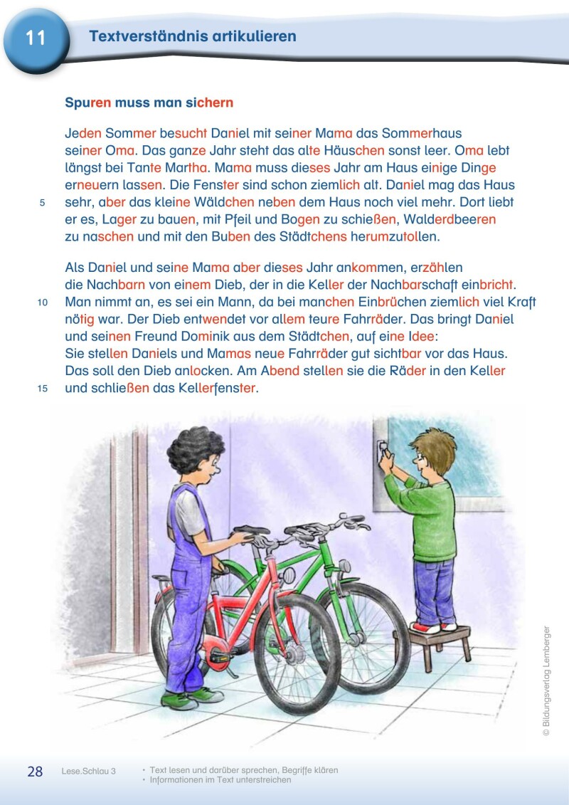 Lese.Schlau 3 - Lesebuch mit Silbenschrift