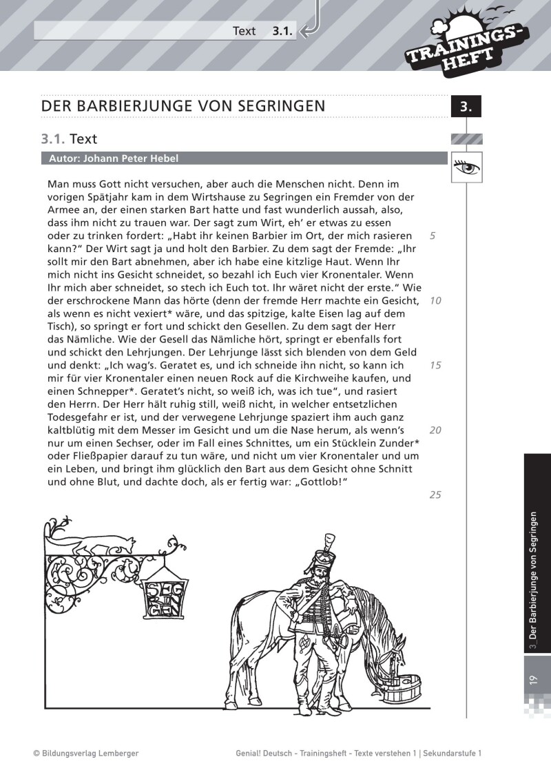 Genial! Deutsch – Trainingsheft Texte verstehen 1 – Literarische Texte und Lernkontrollen – Sek 1