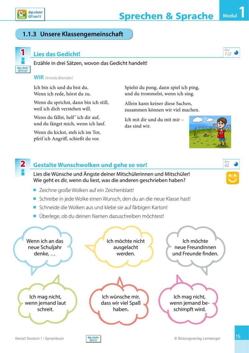 Genial! Deutsch 1 – Sprachbuch IKT / Schulbuch – Classic