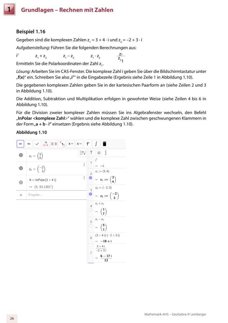 Mathematik AHS Oberstufe – Geogebra