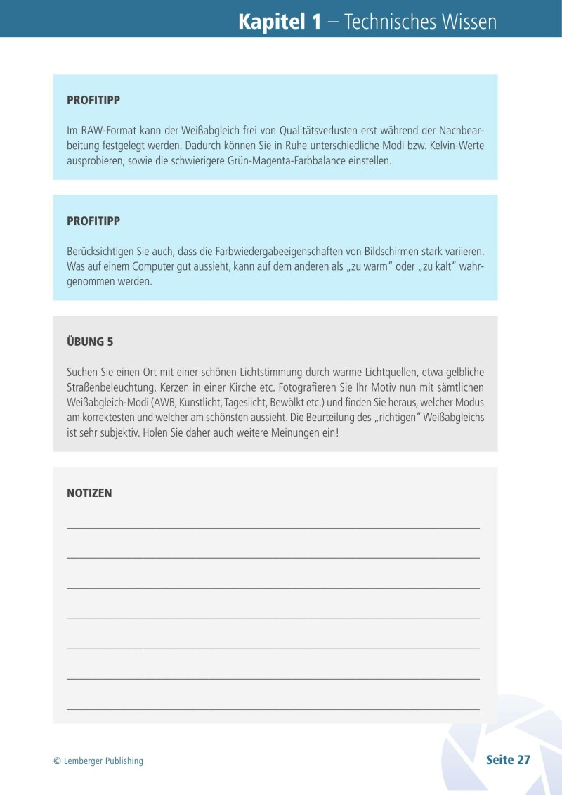 Digitale Fotografie für Fortgeschrittene