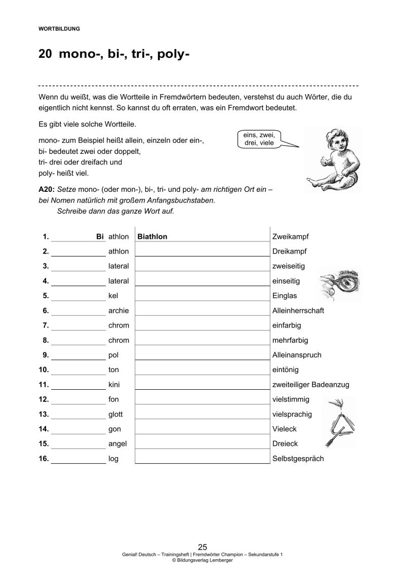 Genial! Deutsch – Trainingsheft Fremdwörter-Champion – Sek 1