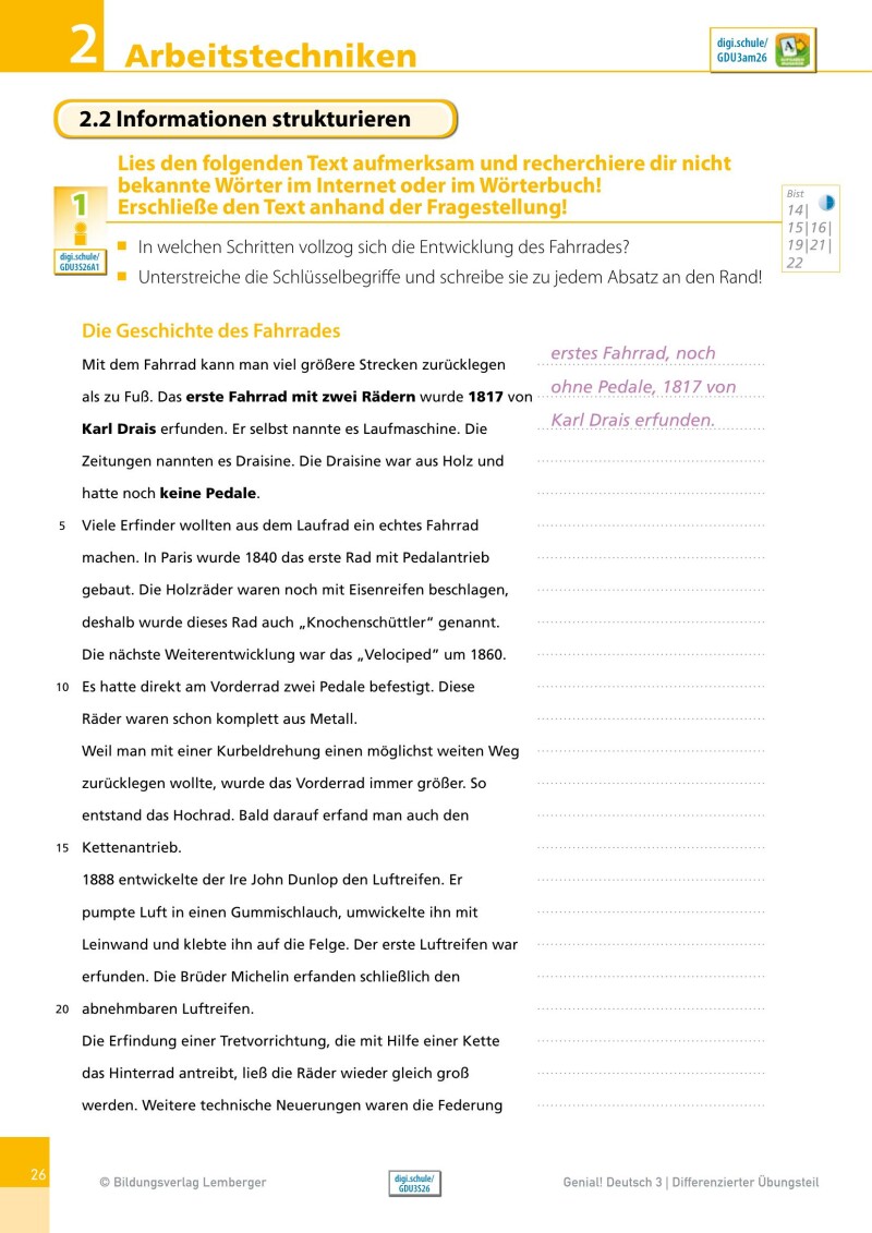 Genial! Deutsch 3 - Sprachbuch IKT NEU: Differenzierter Übungsteil mit Lösungsheft