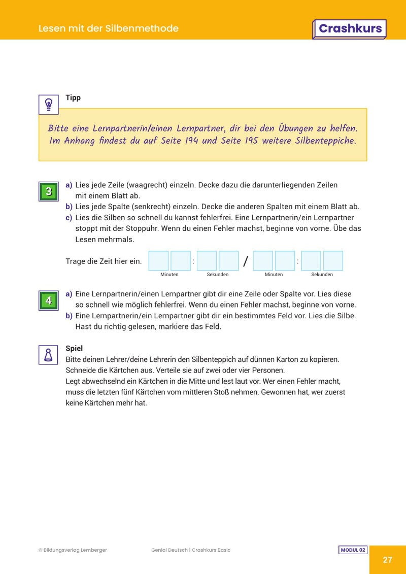 Genial! Deutsch – Crashkurs Lesen: Schulbuch Basic Edition LP’23 v.1.1