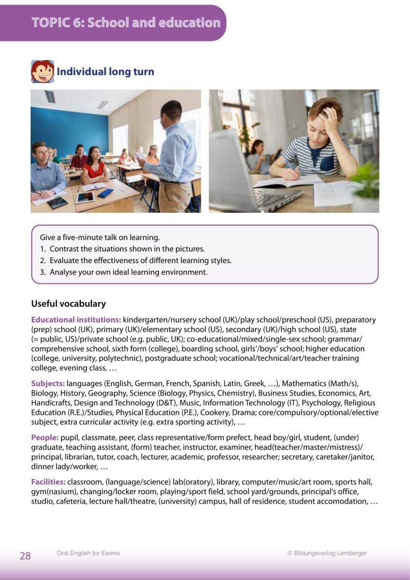 Oral English for Exams – Maturatraining inklusive