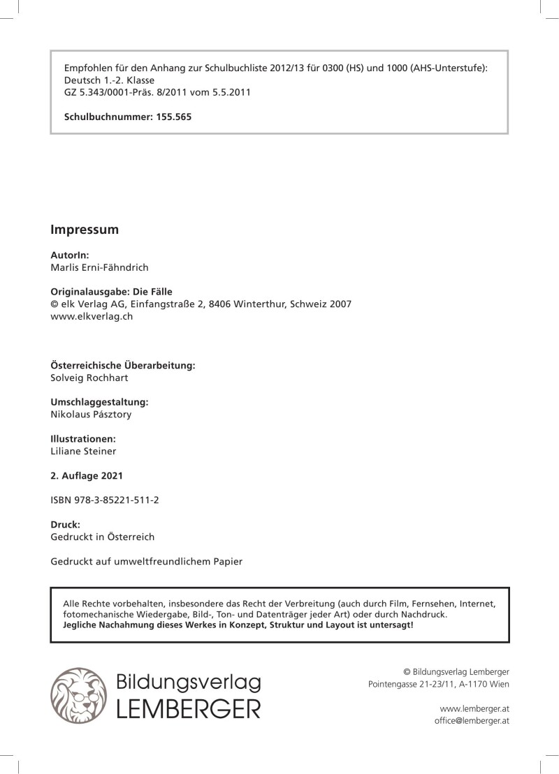 Genial! Deutsch – Trainingsheft Die vier Fälle – Sek 1