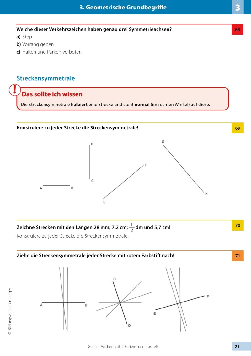Genial! Mathematik 2 - Ich kann's!: Ferien-Trainings-Heft