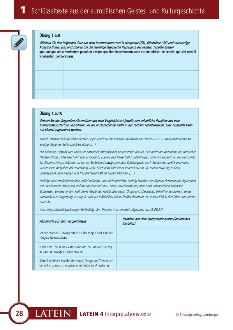 Vitae - Interpretationstexte Band 4 (für Latein vierjährig)