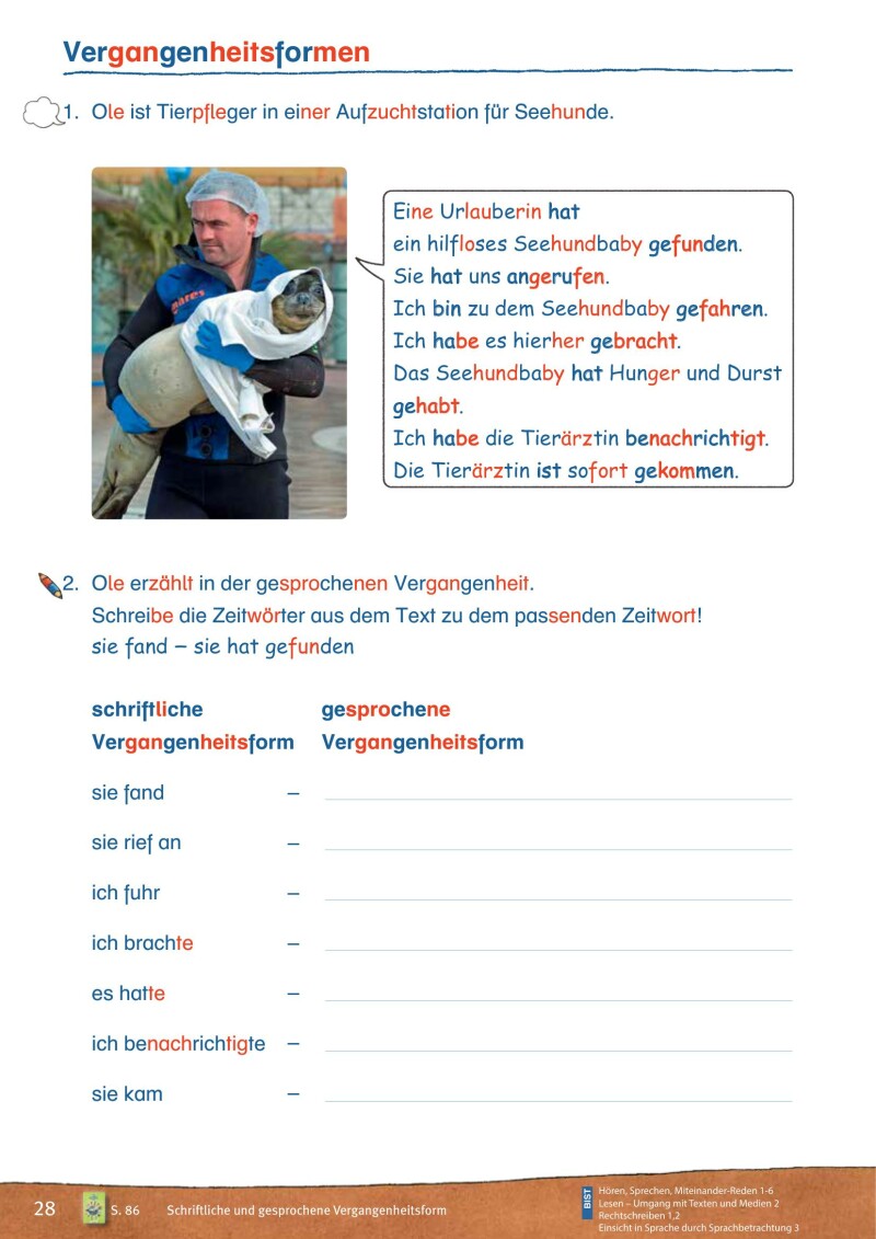 ABC der Tiere 3 - Schulbuch Kompaktausgabe: Spracharbeitsheft B (2. Semester)