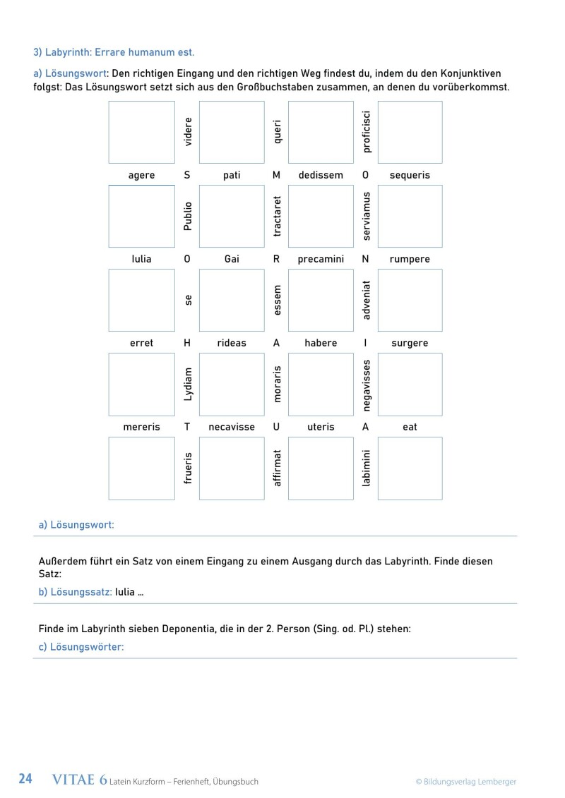 Vitae 6 / Ferienheft / Übungsbuch