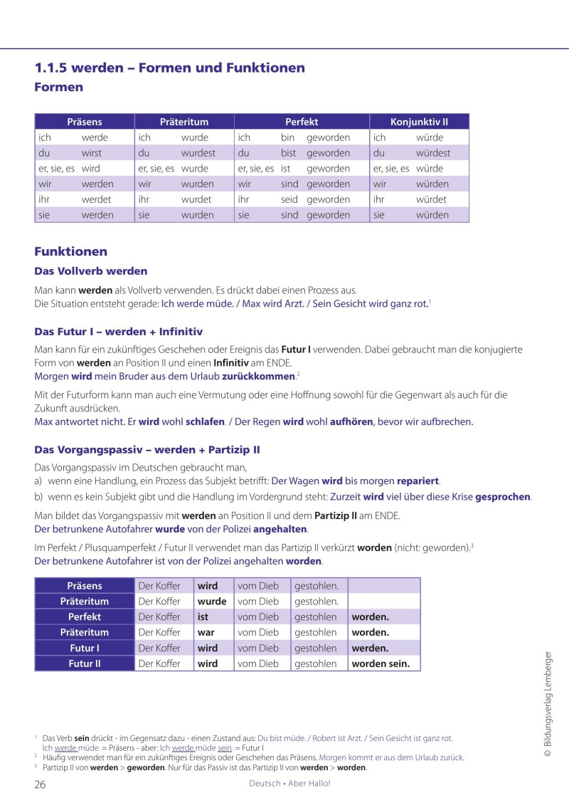 Deutsch - ABER HALLO! Grammatikübungen Oberstufe - Ausgabe für Österreich