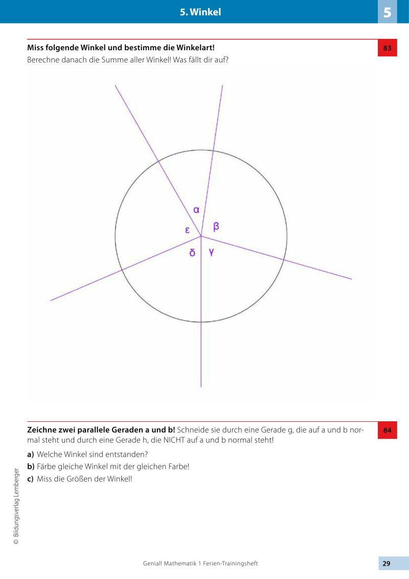 Genial! Mathematik 1 - Ich kann's!: Ferien-Trainings-Heft
