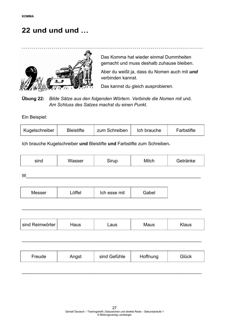Genial! Deutsch – Trainingsheft Satzzeichen und direkte Rede – Sek 1