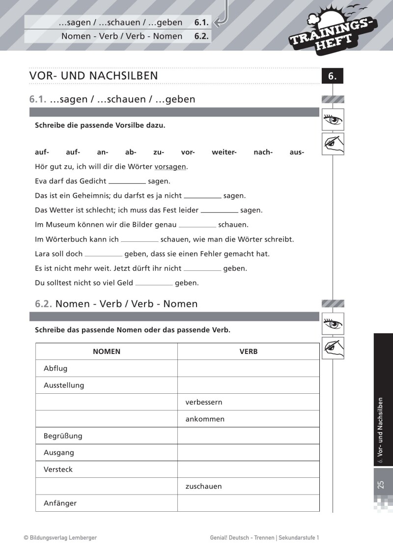 Genial! Deutsch – Trainingsheft Trennen – Sek 1