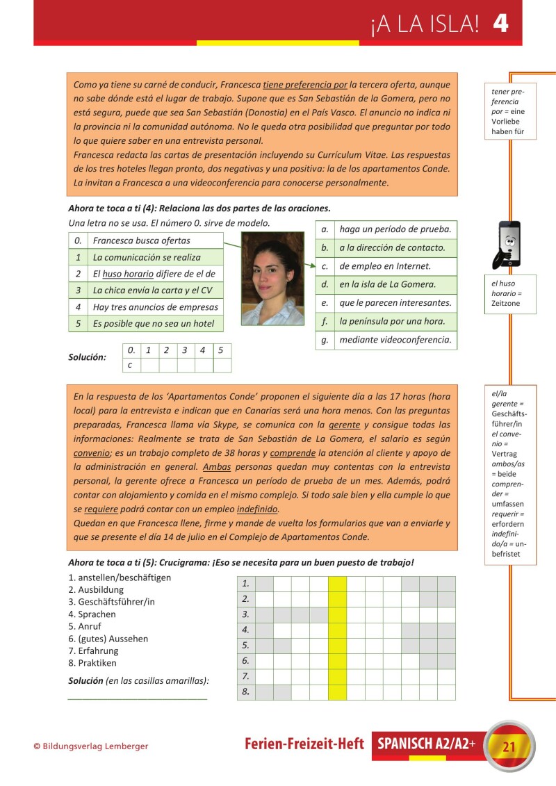 Spanisch – Ferien-Freizeit-Heft A2/A2+