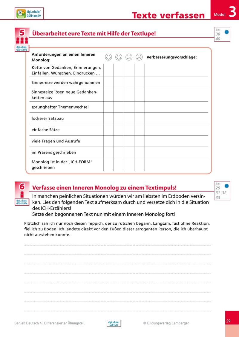 Genial! Deutsch 4 - Sprachbuch IKT NEU: Differenzierter Übungsteil mit Lösungsheft