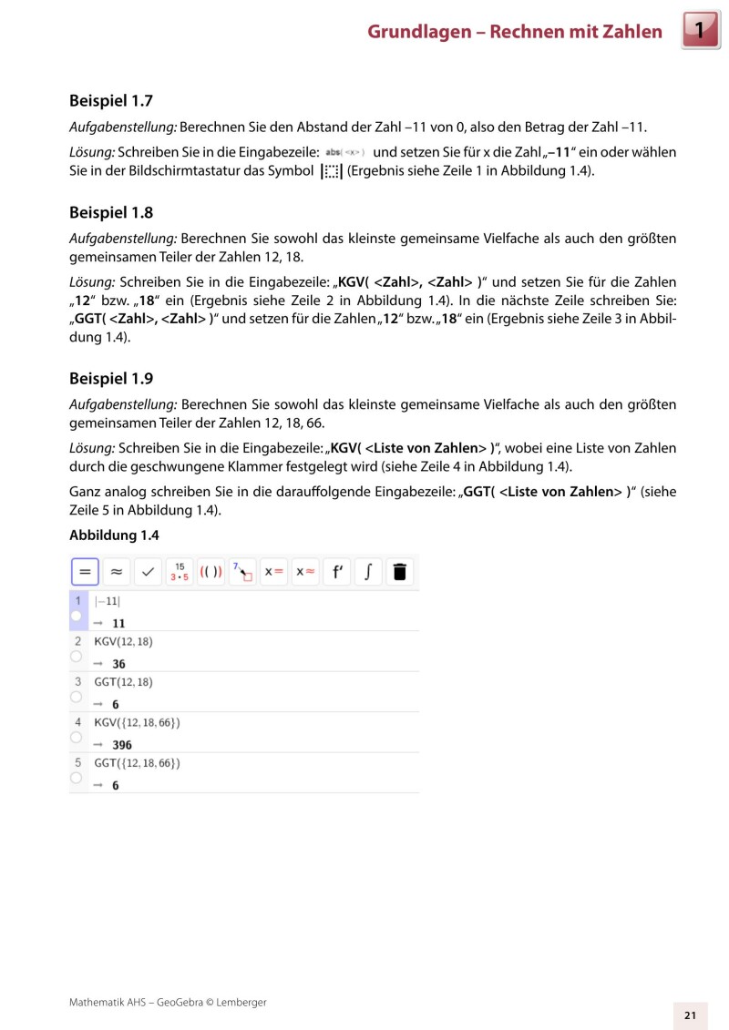 Mathematik AHS Oberstufe – Geogebra