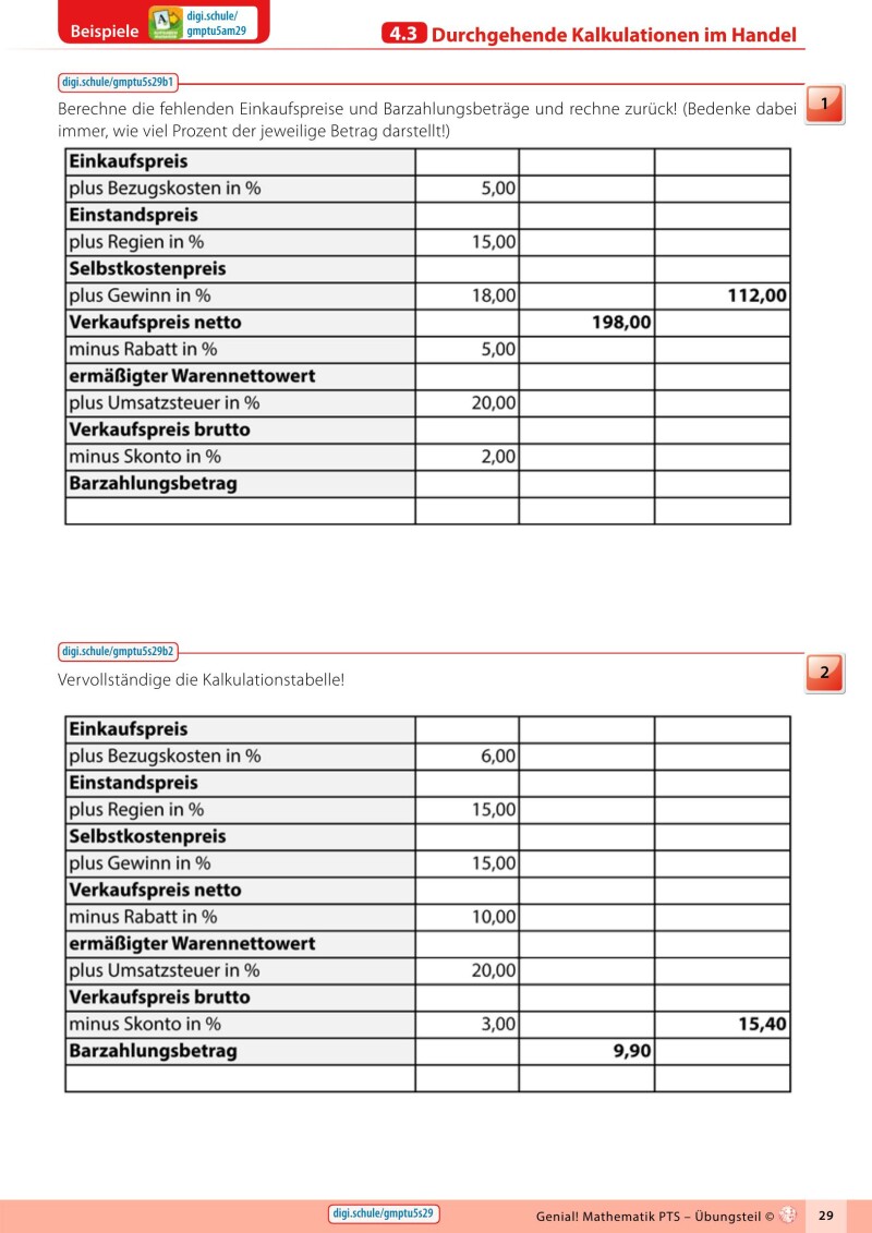 Genial! Mathematik PTS - Übungsteil: Basic + Master Edition Version 3.1