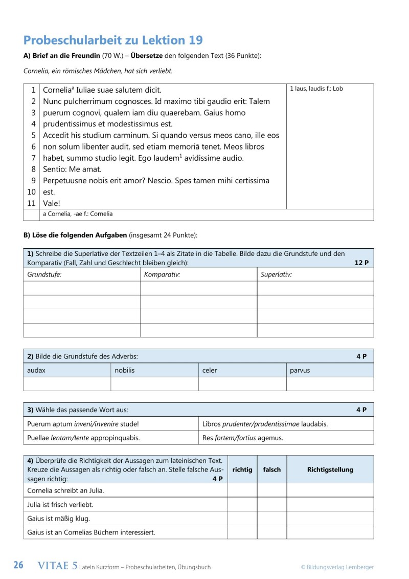 VITAE 5 / Probeschularbeiten