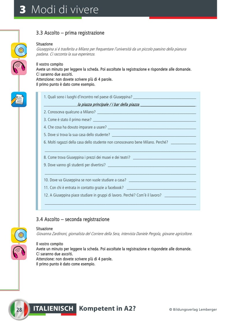 Italienisch Kompetent in A2? Arbeitsbuch inkl. Audio-CD