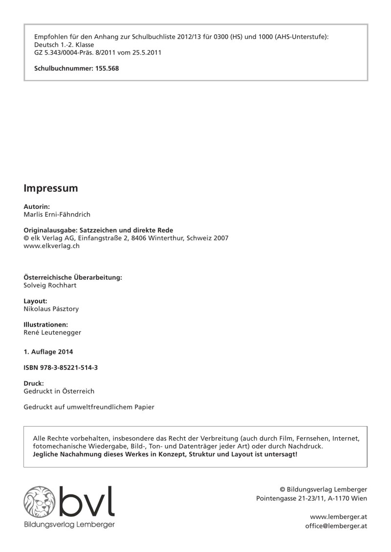 Genial! Deutsch – Trainingsheft Satzzeichen und direkte Rede – Sek 1